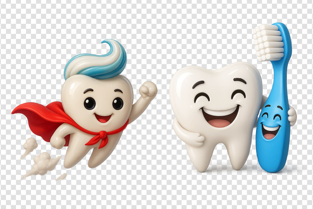 14 Cute 3D Kawaii Teeth Characters Clipa - photo 3