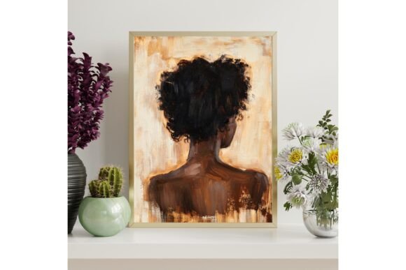 Abstract Black Woman Printable Wall Art