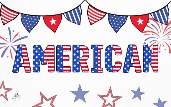 American Flag Font - Preview 1