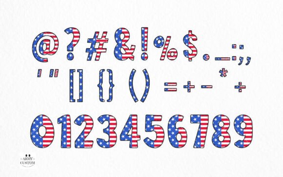 American Flag Font - Preview 3