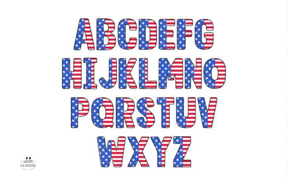 American Flag Font - Preview 4