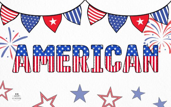 American Flag Font - Preview 1