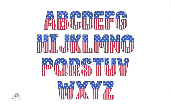 American Flag Font - Preview 3