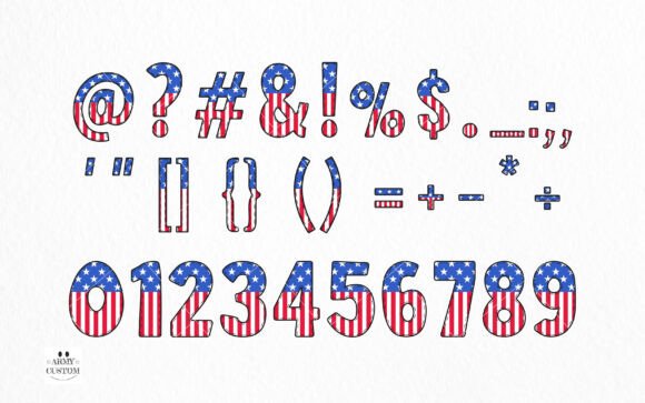 American Flag Font - Preview 4