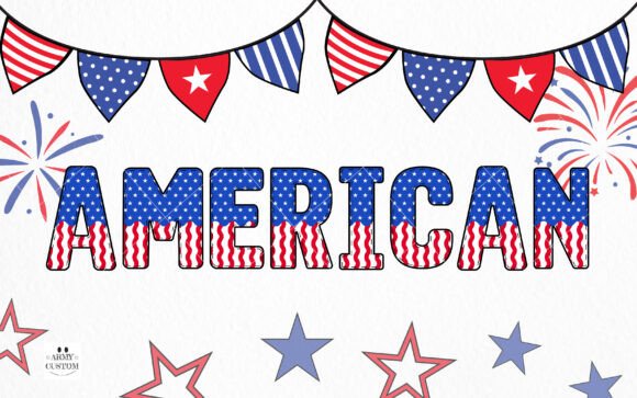 American Flag Font - Preview 1