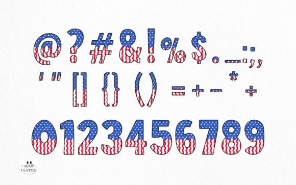 American Flag Font - Preview 3
