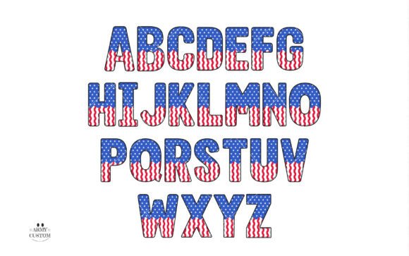 American Flag Font - Preview 4