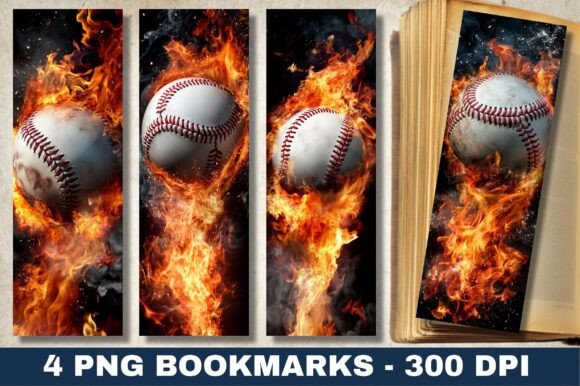 Baseball Printable Bookmarks Sublimation Grafica Creazioni Di Digital Donkey
