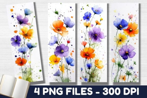 Boho Floral Bookmark Sublimation PNG Grafica Creazioni Di Digital Donkey