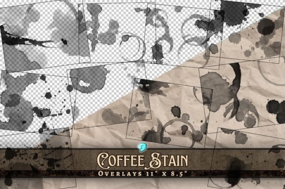 Coffee Stain Overlays Transparent PNG