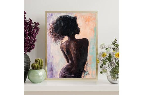 Colorful Abstract Figure Printable Wall