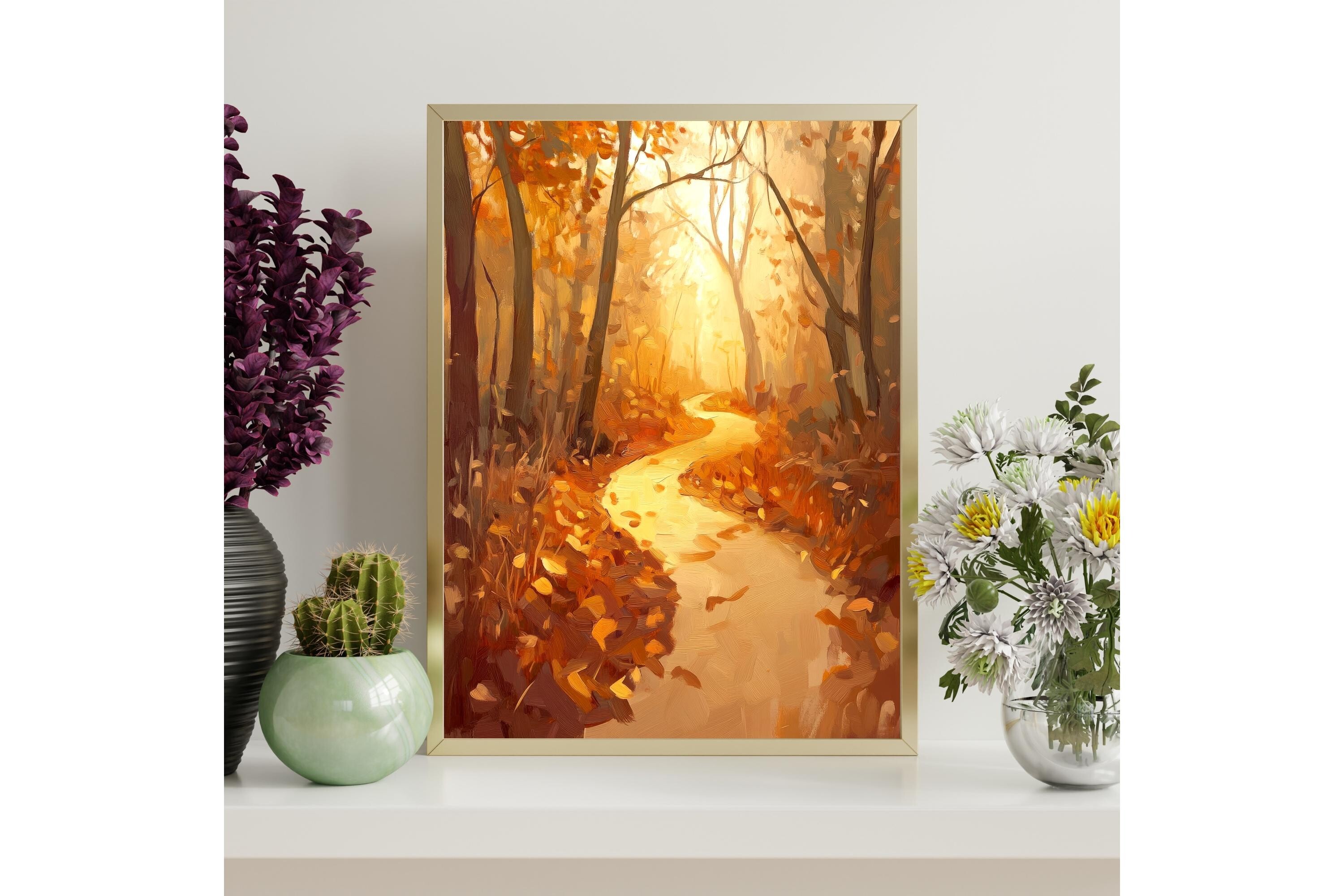 Cozy Autumn Forest Wall Art