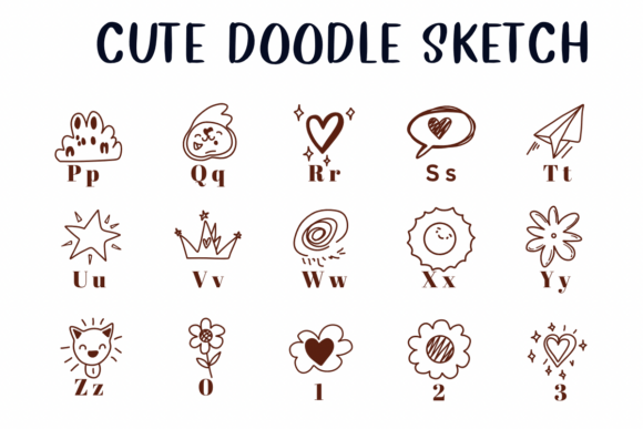 Cute Doodle Sketch Font - Preview 2