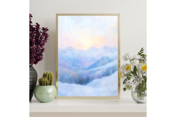 Ethereal Mountain Wall Art Print