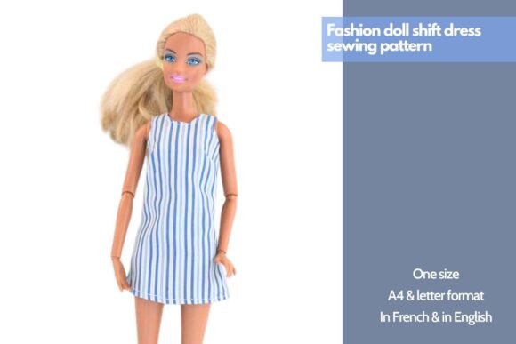 Fashion Doll Shift Dress Pattern
