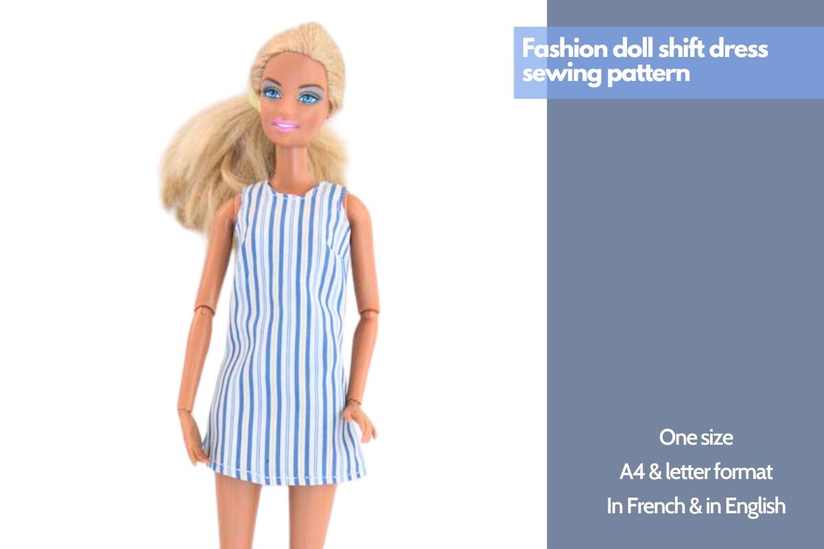 Fashion Doll Shift Dress Pattern