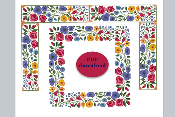 Floral Border Cross