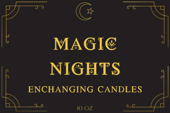 Floral Magic Font PNG with transparent background - Preview 2