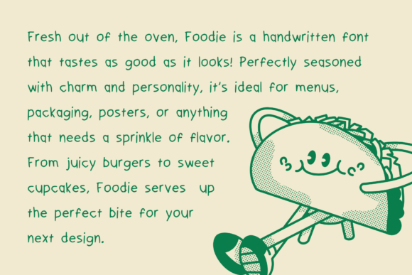 Foodie Font - Preview 1