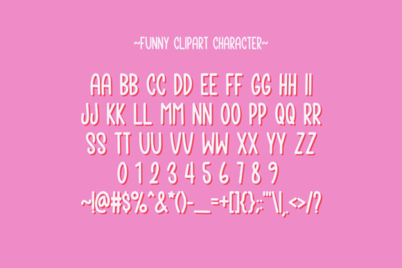 Funny Clipart Font PNG with transparent background - Preview 5