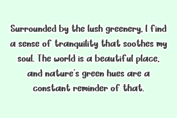Green Vibes Font PNG with transparent background - Preview 2