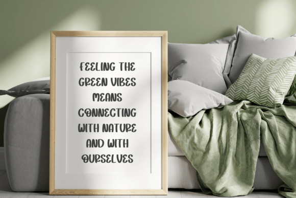 Green Vibes Font PNG with transparent background - Preview 5