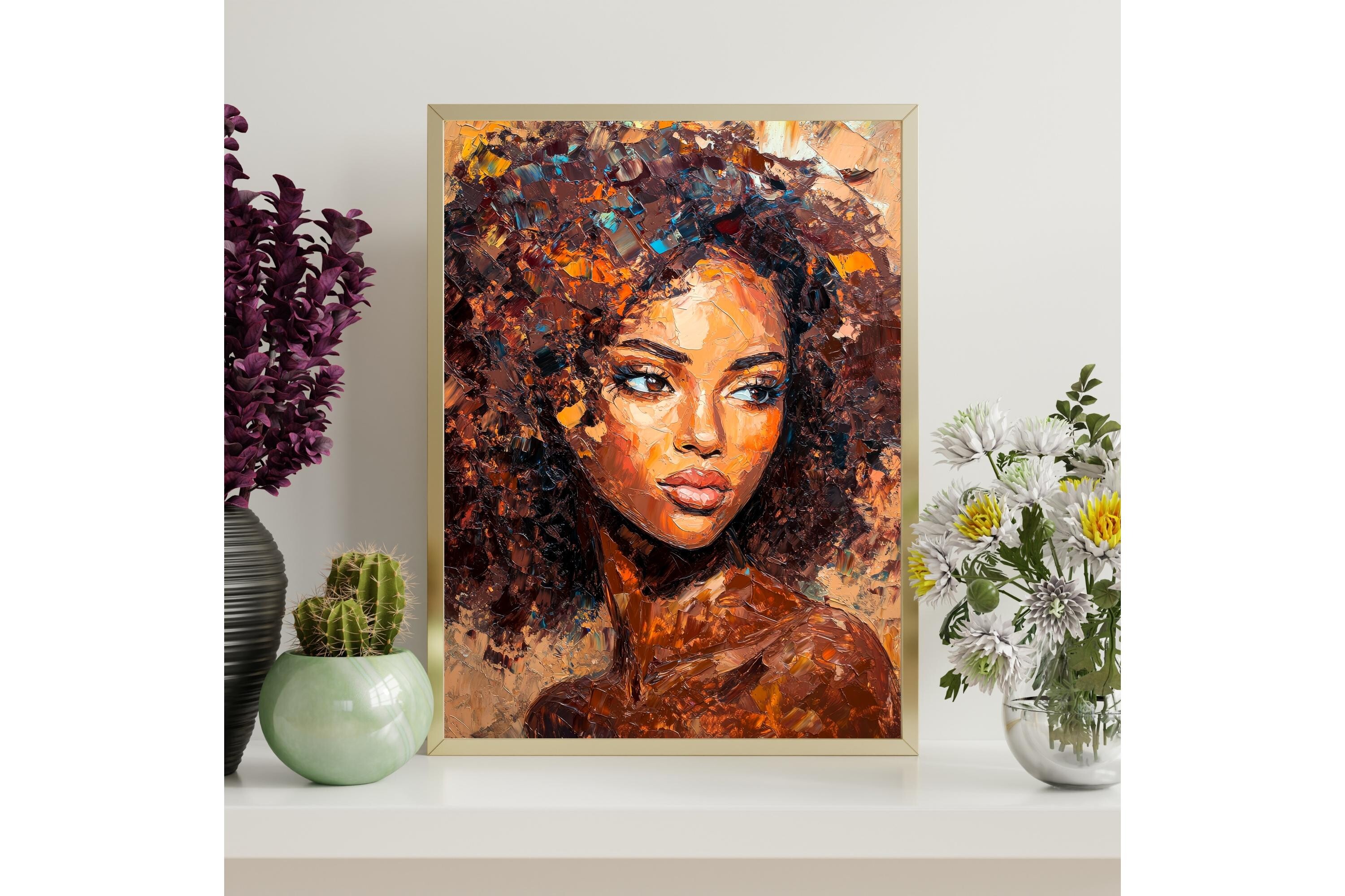 Impasto Portrait Printable Wall Art