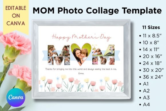 MOM Photo Collage Template - CANVA
