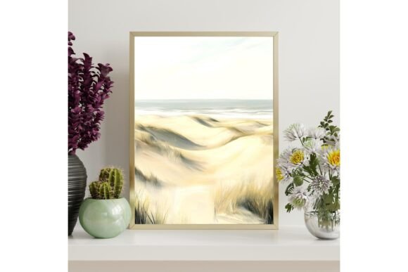 Minimalist Coastal Sand Dunes Print