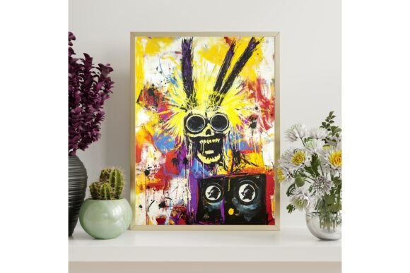 Printable Urban Art Skull Decor