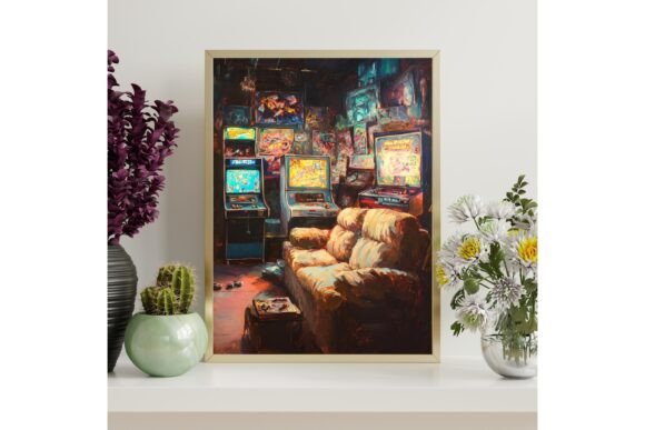 Retro Arcade Wall Art Printable
