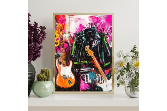 Rock N Roll Guitar Printable Wall Art