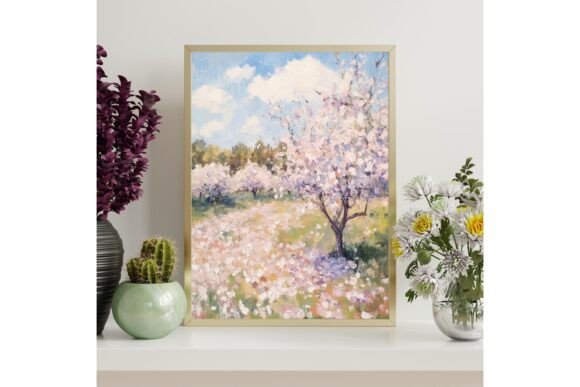 Spring Blossom Landscape Printable Art