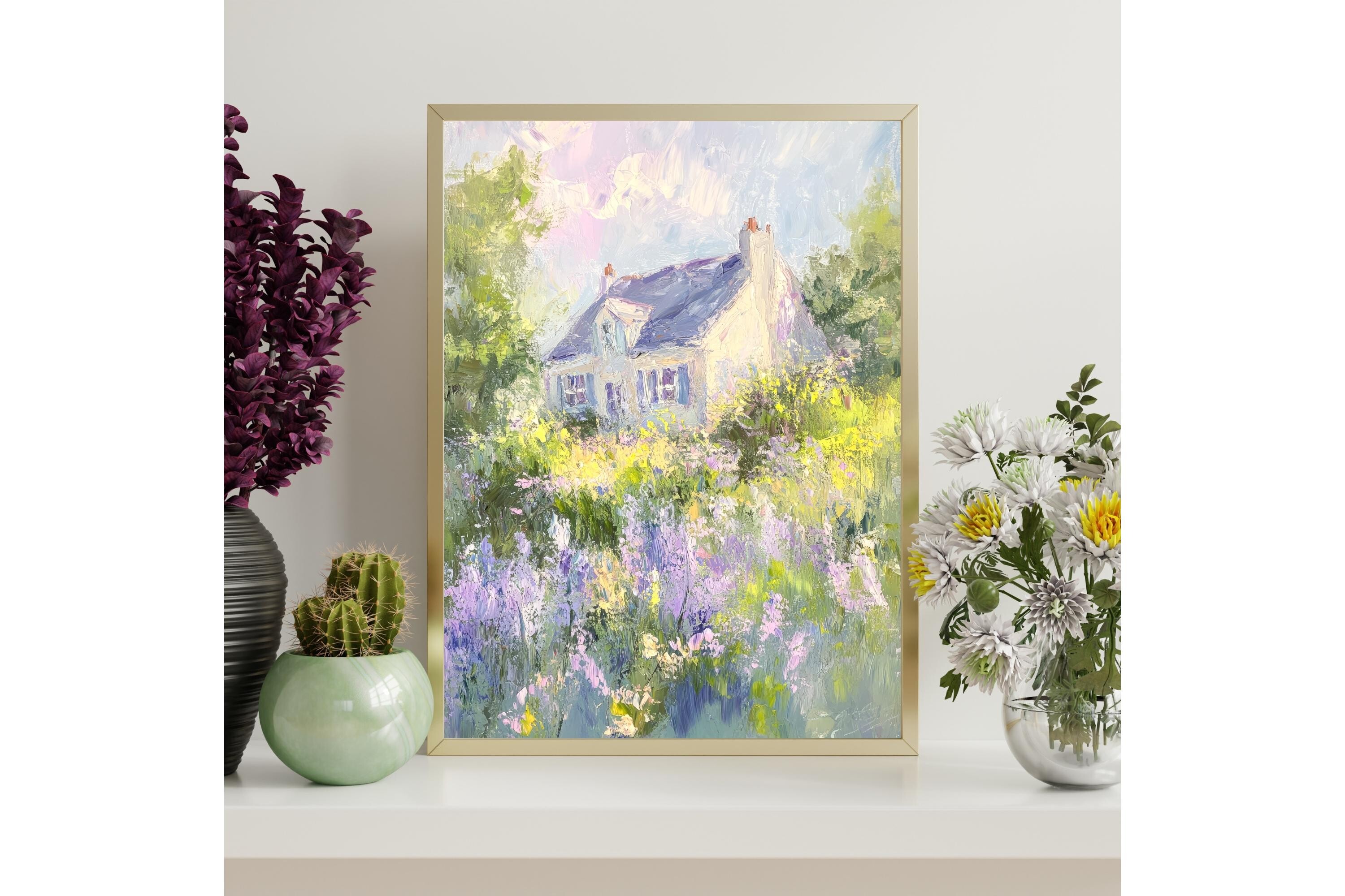 Vintage Cottage Wall Art Print