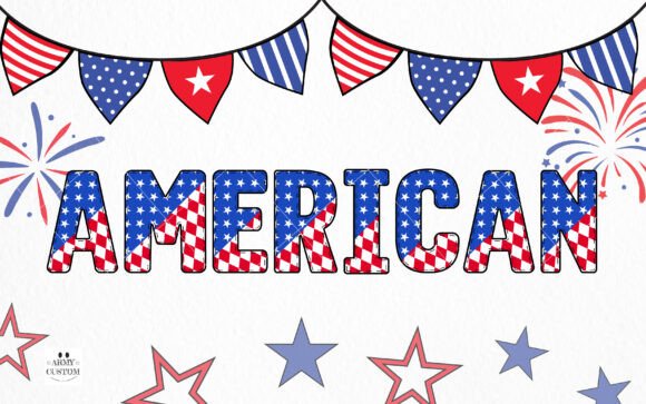 American Flag Font - Preview 1