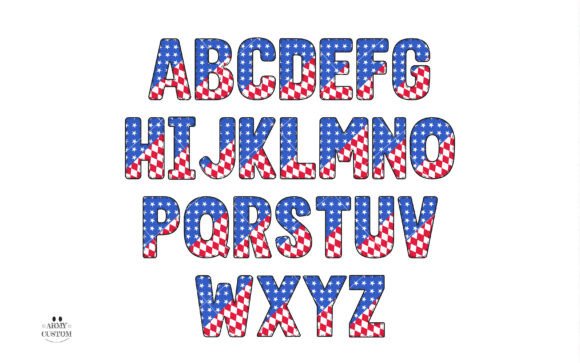 American Flag Font - Preview 3