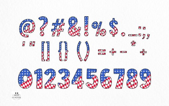 American Flag Font - Preview 4