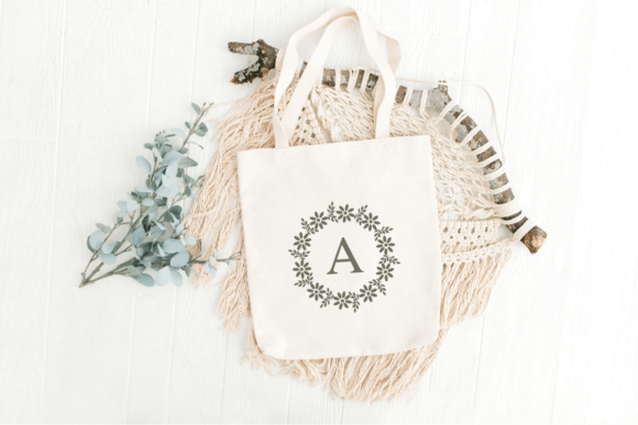 Beautiful Flower Monogram Font PNG with transparent background - Preview 3