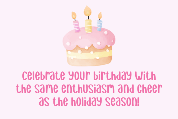 Birthday Holiday Font - Preview 1