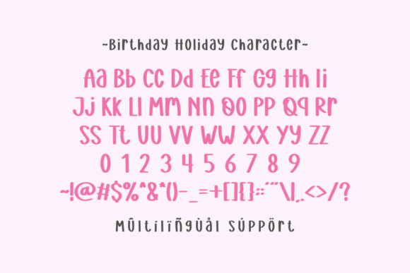 Birthday Holiday Font - Preview 2