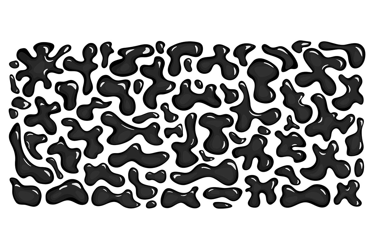 Black Glossy Liquid Shapes
