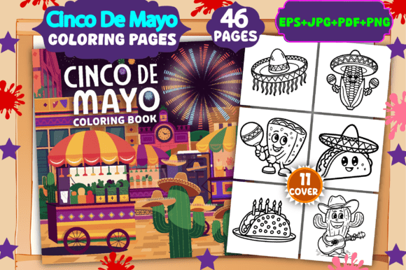 Cinco De Mayo Coloring Book for Adults