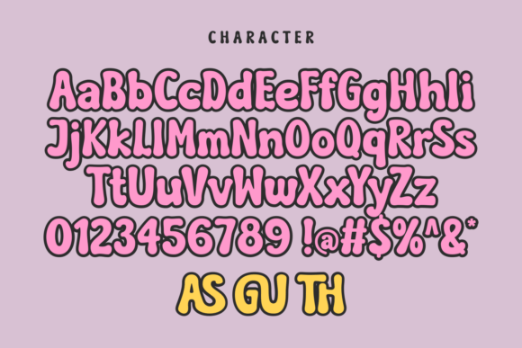 Easter Gum Font PNG with transparent background - Preview 4