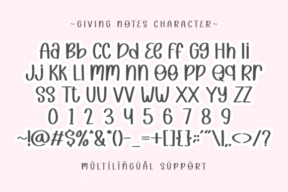 Giving Notes Font - Preview 2