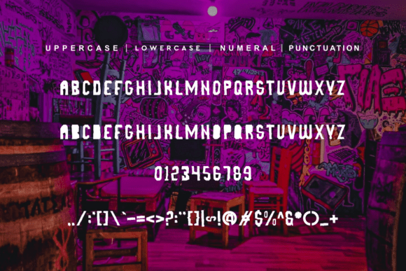 Reno Punk Font PNG with transparent background - Preview 2