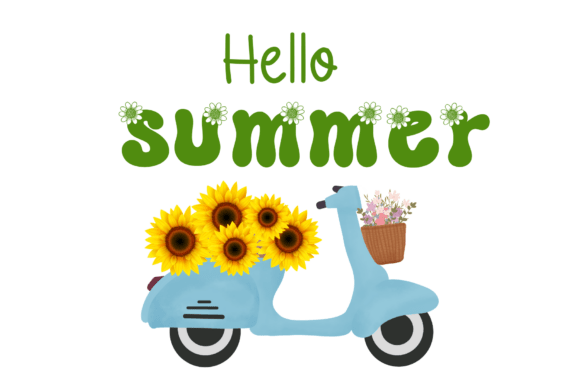 Retro Sunflower Font PNG with transparent background - Preview 1