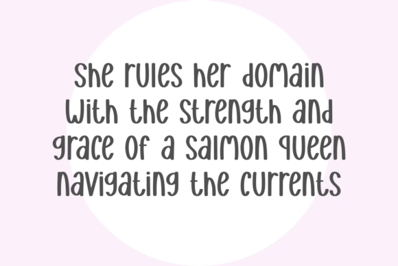 Salmon Queen Font PNG with transparent background - Preview 1