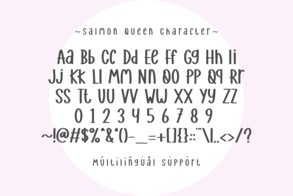 Salmon Queen Font PNG with transparent background - Preview 2