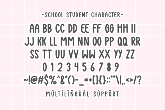 School Student Font PNG with transparent background - Preview 2