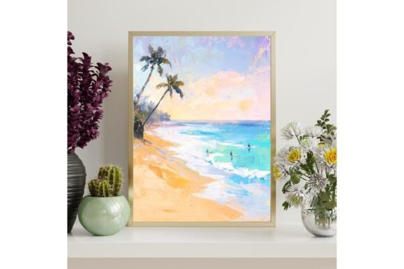 Serene Beach Printable Wall Art